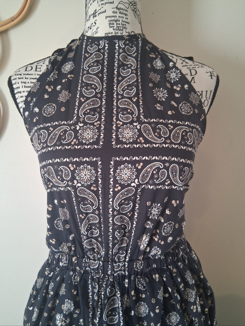 J. Crew Side-cutout halter dress in bandana-print cotton poplin Size S - Picture 5 of 12